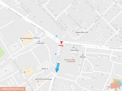 Призма B в Запорожье Льва Ландау пр-т + Юбилейный пр-т,, из центра - 54603 схема
