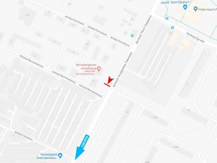 Билборд A в Днепр (Днепропетровск), 3х6  Академіка Павлова вул., 327, в центр схема