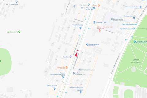 Билборд A в Днепр (Днепропетровск), 3x6  Олександра Поля (Кірова) пр-т, 129. Напрямок руху транспорту вниз схема