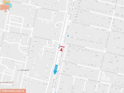 Билборд A в Запорожье Льва Ландау пр-т, 148 +  Ивана Камышева ул., в центр схема