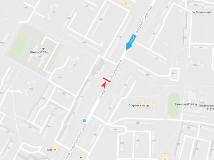 Билборд B в Днепр (Днепропетровск), 3х6  Гвардійців-Широнінців вул., 77, з центру схема