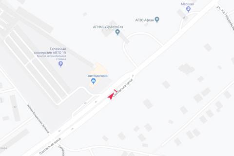 Билборд B в Харькове, 3х6  Салтівське шосе, 161-б, з центру схема