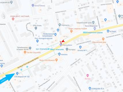 Видеоборд A в Харькове, 6x3  Полтавський шлях вул., 130/132 - Петра Болбочана вул. (Клапцова) ., з центру (Супермаркети "РОСТ", "Класс") - 457679 схема