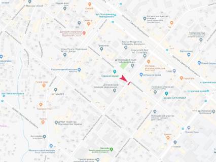 Бэклайт A в Днепр (Днепропетровск), 2.34x3.14  Шевченка вул. - Володимира Моссаковського (Клари Цеткін) вул., 1 схема