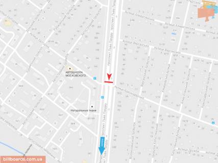 Призма B в Запорожье Льва Ландау пр-т, 78 + Краснодарская ул., из центра - 54639 схема
