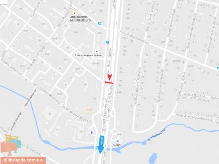 Бэклайт B в Запорожье Льва Ландау пр-т, 64-а, из центра схема