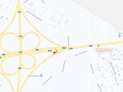 Билборд A в Песочине, 3х6  Полтавський шлях вул. - Пісочинська вул., в центр схема