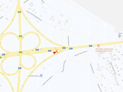 Билборд A в Харькове, 3х6  Полтавський шлях вул. - Пісочинська вул., в центр схема