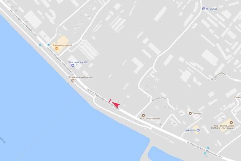 Билборд A в Днепр (Днепропетровск), 3x6  Сонячна Набережна (Маршала Малиновського) вул., база металопрокату схема