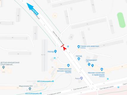 Призма A в Харькове, 3х6  просп. Ювілейний (П'ятдесятиріччя ВЛКСМ ) 83, в центр (коло тролейбуса) - 472011 схема