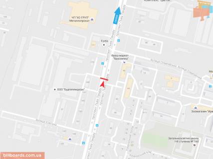 Призма B в Запорожье Льва Ландау пр-т, 46, из центра - 54679 схема