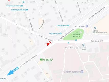 Видеоборд B в Харькове, 6x3  Академіка Павлова вул. - Семиградська вул., з центру (ТРЦ "Французький Бульвар", Салтівське Шосе) - 457654 схема