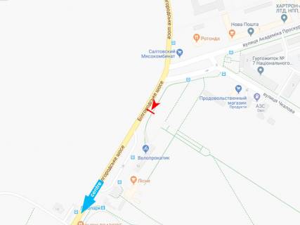 Билборд B в Харькове, 3х6  Харківське (Білгородське) шосе, 16, VIP, в центр схема
