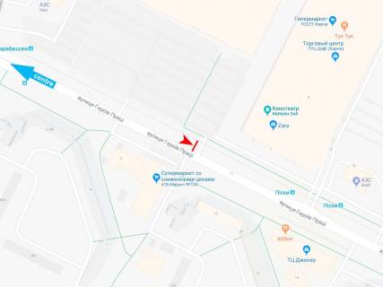 Билборд B в Харькове, 3х6  Нескорених (Героїв Праці) вул., 7 (3), з центру (VIP) (Караван) схема