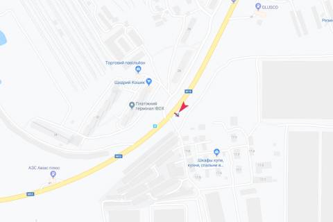 Білборд, Бігборд (Борд)  B у Харкові, 1,24х1,84  Мереф'янське шосе, 17/8 (зупинка Мереф'янське шосе), з центру схема