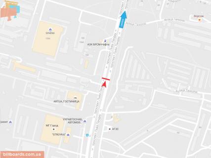 Призма A в Запорожье Льва Ландау пр-т, 151, в центр - 54697 схема