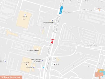 Призма A в Запорожье Льва Ландау пр-т, 151, в центр - 54698 схема