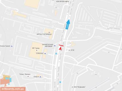 Призма A в Запорожье Льва Ландау пр-т + Танкопия ул., в центр - 54703 схема