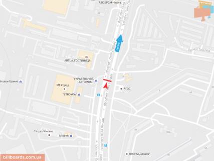 Призма A в Запорожье Льва Ландау пр-т + Танкопия ул., в центр - 54702 схема