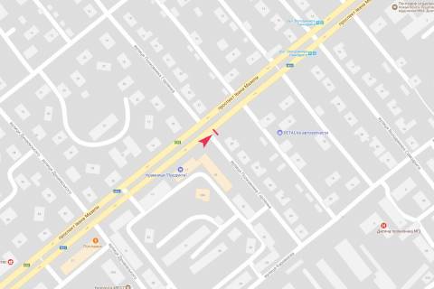Билборд A в Днепр (Днепропетровск), 3x6  Івана Мазепи (Петровського) просп. -  Полковника Горленка (Революційна) вул. схема