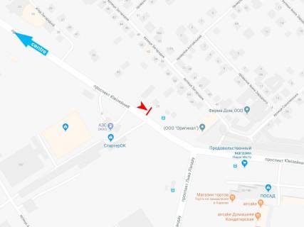 Билборд B в Харькове, 3х6  просп. Ювілейний (П'ятдесятиріччя ВЛКСМ )(навпроти будинку № 32-Б), з центру (зуп. Льва Ландау) схема