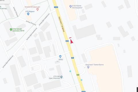 Билборд A в Харькове, 3х6  Аерокосмічний (Гагаріна) пр-т, 213, в центр схема