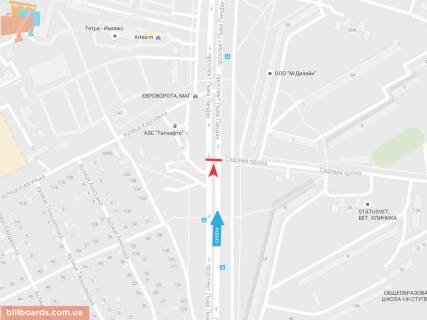 Призма A в Запорожье Льва Ландау пр-т + Садовый проезд, в центр - 54715 схема
