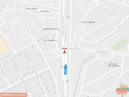 Призматрон, Призма A у Запоріжжі Льва Ландау пр-т + Садовый проезд, в центр - 54716 схема
