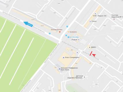 Билборд A в Харькове, 3х6  Валентинівська вул., 41 - Тракторобудівників пр-т, в центр схема