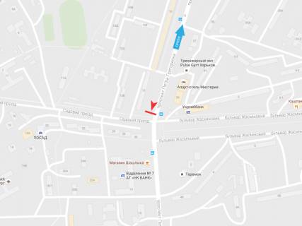 Билборд A в Харькове, 3х6  Петра Григоренка пр-т, 12, з центру схема