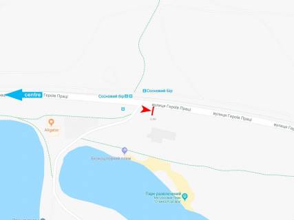 Билборд A в Харькове, 1,24х1,84  Героїв Праці вул., 2 (зупинка Сосновий Бір), з центру схема