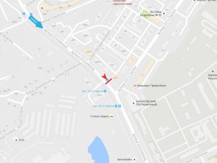 Ситилайт B в Харькове, 1,24х1,84  Клочківська вул. 230 (зупинка  вул. 23 Сепрня) схема