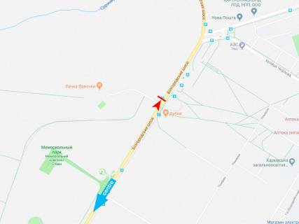 Ситилайт B в Днепр (Днепропетровск) Белгородское шоссе, 1-А (остановка "Лесопарк") схема