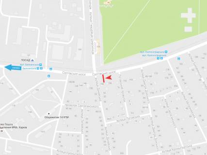 Билборд B в Харькове, 3х6  Салтівське шосе –  Гвардійців-Широнінців вул., в центр схема