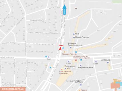 Призма A в Запорожье Льва Ландау пр-т, 12 , в центр - 54723 схема