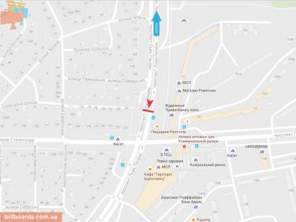 Призма B в Запорожье Льва Ландау пр-т, 12 , из центра - 54726 схема