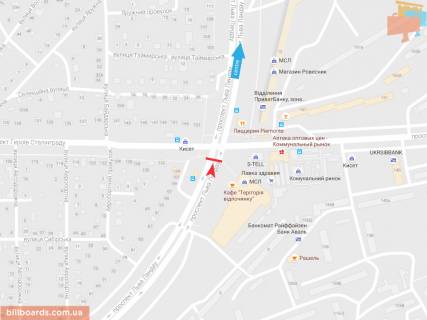 Призматрон, Призма A у Харкові Льва Ландау пр-т + Проспект Байрона (Героев Сталинграда пр-т.)136д, в центр - 54729 схема