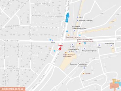 Призма A в Запорожье Льва Ландау пр-т + Героев Сталинграда пр-т,136д, в центр - 54728 схема