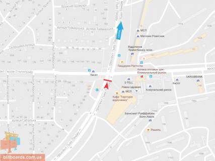 Призма A в Запорожье Льва Ландау пр-т + Героев Сталинграда пр-т,136д, в центр - 54730 схема