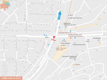 Призма B в Запорожье Льва Ландау пр-т + Героев Сталинграда пр-т,136д, из центра - 54733 схема