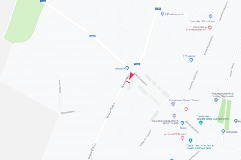 Білборд, Бігборд (Борд)  B у Нижніх Сірогозах, 3х6  вул Щорса схема