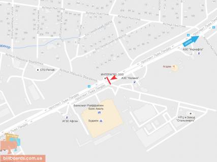 Призма B в Запорожье Льва Ландау пр-т, 31, из центра - 54751 схема