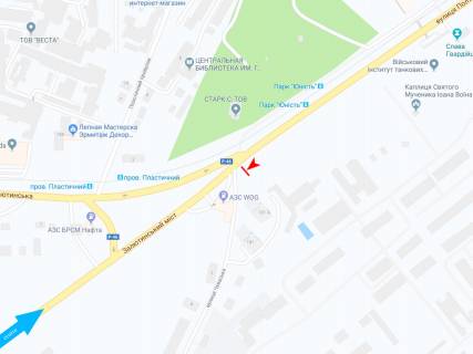 Билборд B в Харькове, 3х6  Полтавський шлях вул. - Чутівська (Чуваська) вул., з центру схема