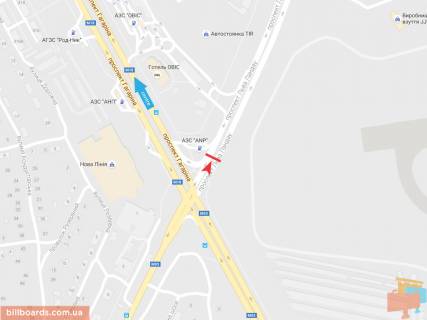 Призма A в Запорожье Льва Ландау пр-т + Гагарина пр-т (4), в центр - 54778 схема