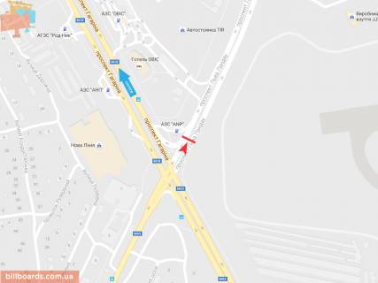 Призма A в Запорожье Льва Ландау пр-т + Гагарина пр-т (4), в центр - 54776 схема