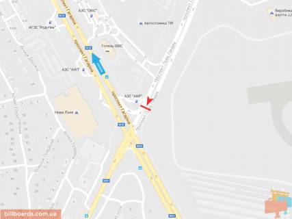 Призматрон, Призма B у Запоріжжі Льва Ландау пр-т + Гагарина пр-т (4), из центра - 54779 схема