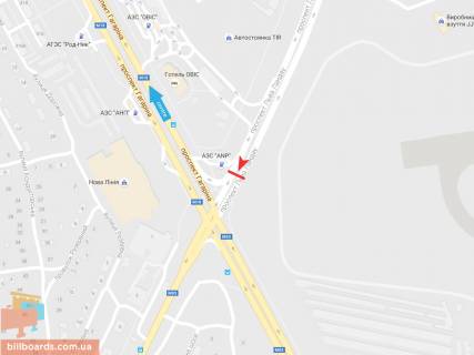 Призматрон, Призма B у Запоріжжі Льва Ландау пр-т + Гагарина пр-т (4), из центра - 54781 схема