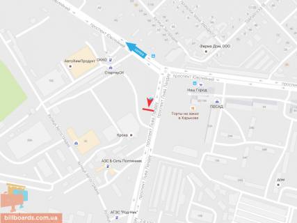 Бэклайт A в Запорожье Льва Ландау пр-т + Юбилейный пр-т схема