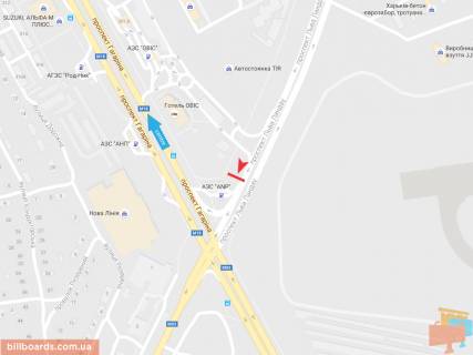 Бэклайт A в Запорожье Льва Ландау пр-т + Гагарина пр-т (2), из центра схема