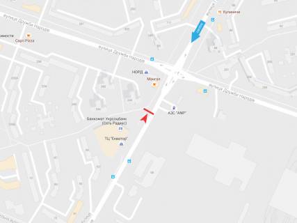 Билборд B в Харькове, 3х6  Гвардійців-Широнінців вул. -  Соборності України (Дружби народів) вул., 246, з центру схема